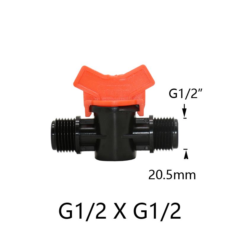 

1/2 3/4 Male Female Thread Garden Tap Connectors Water Irrigation Valve Miniature Plastic Shut Off Coupling Fitting