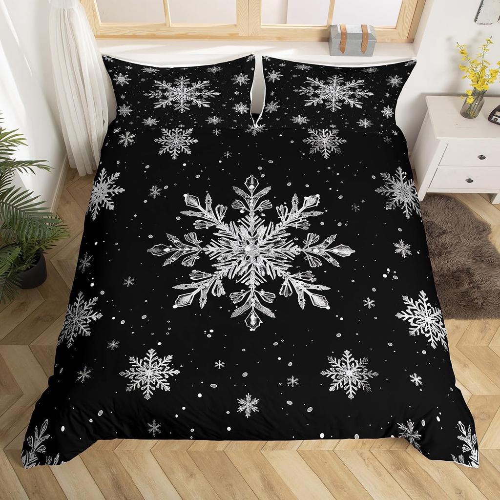 Jul Ren Påslakan Jultomten Sängkläder Set Full Queen För Pojkar Flickor Gåvor Mikrofiber Täcköverdrag Med Örngott