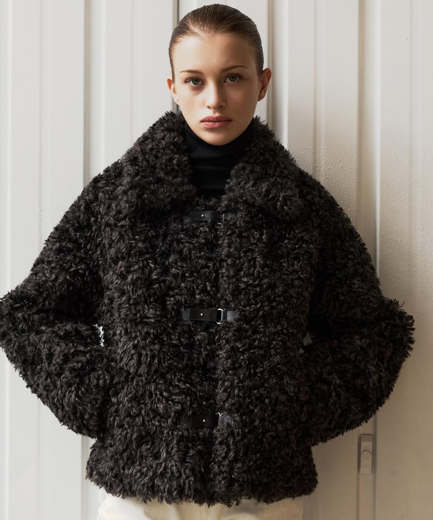 Ellioti Poodle Fur Jacket_3Color