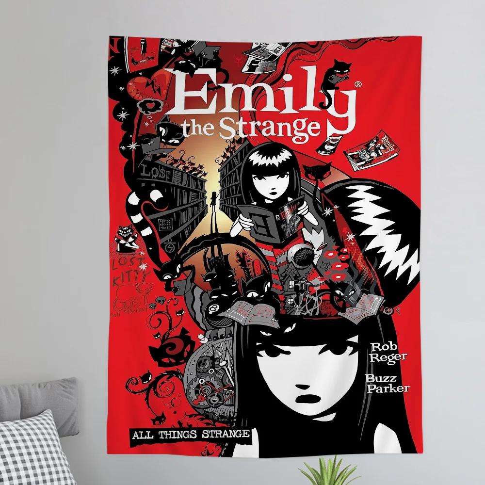 Anime EEmily The SStrange Comic Book Colorful Tapestry Wall Hanging Bohemian Wall Tapestries Mandala Wall Art Decor