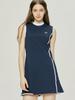Twenis Hall Color Block Sleeveless Women'S Dress [Navy]