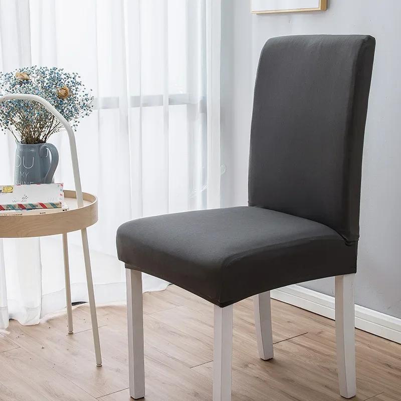 1/2/3/4/5/6Pcs Silk Chair Cover Dining Room Seat Restaurant Weddings Banquet El Elastic Flexible Stretch Spandex Chair Cover