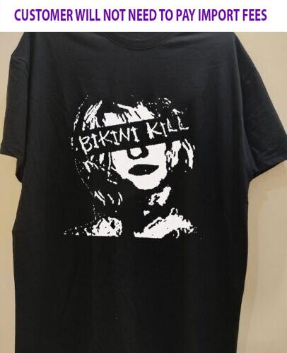Vtg Bikini Kill American Punk Rock Music Band Shirt Black S5XL HK023 XXXXL