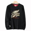 Men's Export Surplus Washed Cotton Non-Feeling-Printed American-Style Casual Early Autumn Long-Sleeve Crew Neck T-Shirt