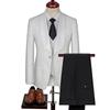 Spring Men's (suit + Vest + Trousers) British Style Business Casual Three-piece High-density Jacquard Wedding Dress