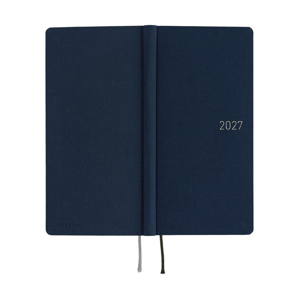 Hobonichi Techo 2027 Weeks January Weekly Weekly Slim Vertical Format Colors/Midnight Blue, Start, Planner, Left-Hand Layout,