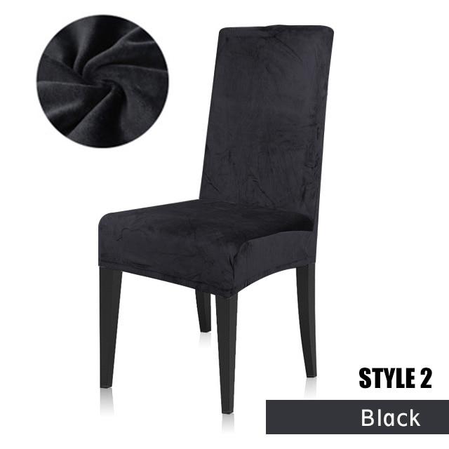 1/4/6pc Chair Cover Velvet Fabric Stretch Spandex Elastic Chair Slipcover Seat Case for Dining Room Wedding Hotel Banquet