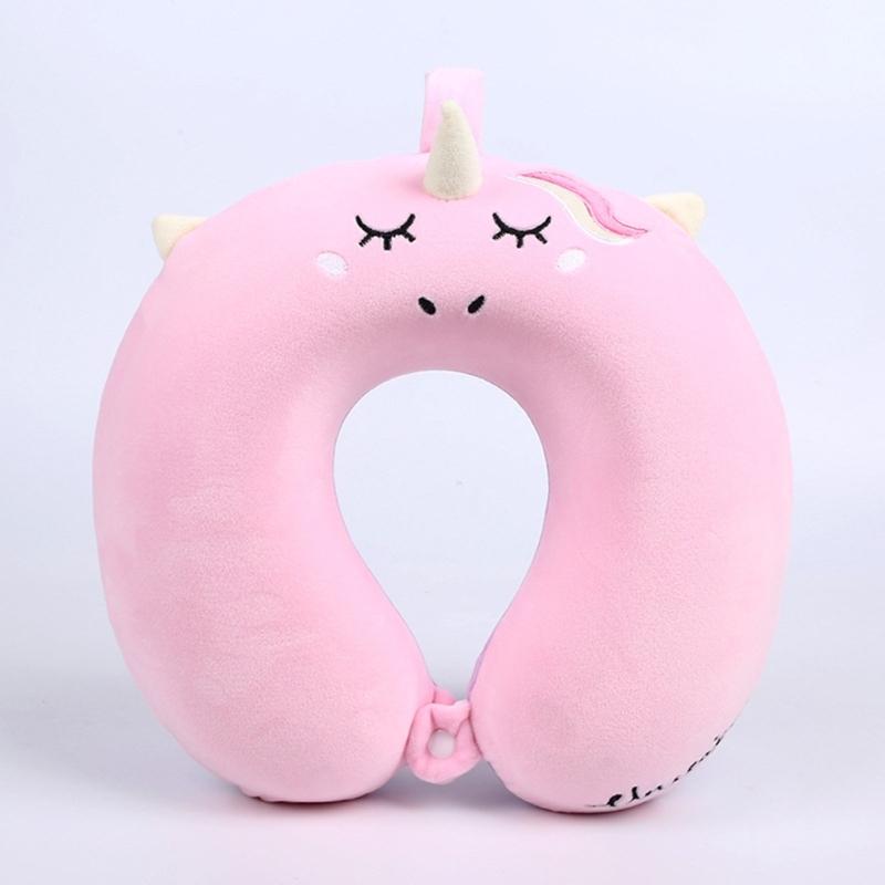 Set Cuscino da Viaggio per il Collo e Mascherina per gli Occhi con Unicorno a Forma di U per Ufficio Viaggio Riposo Cuscino Morbido per Donne Uomini Bambini Assistenza Sanitaria