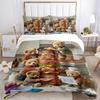 3pcs Anime Teddy Bear Bedding Set - Includes One Quilt Cover and Two Pillowcases (No Core) - Perfect for Bedroom and Guest Room Decoration,