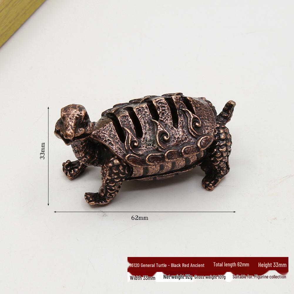 Antike Bronze Vier Göttliche Bestien Ornamente: Blauer Drache, Weißer Tiger, Roter Phönix und Schwarze Schildkröte - Feng Shui Dekoration für Wohlstand