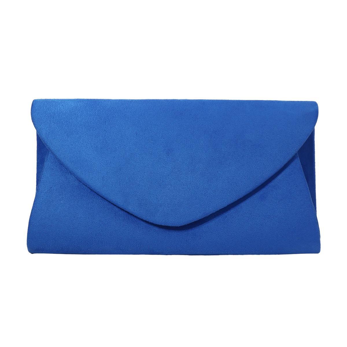 

Европейский и американский простой фланелевый вечерний клатч в форме сердца для женщин синий