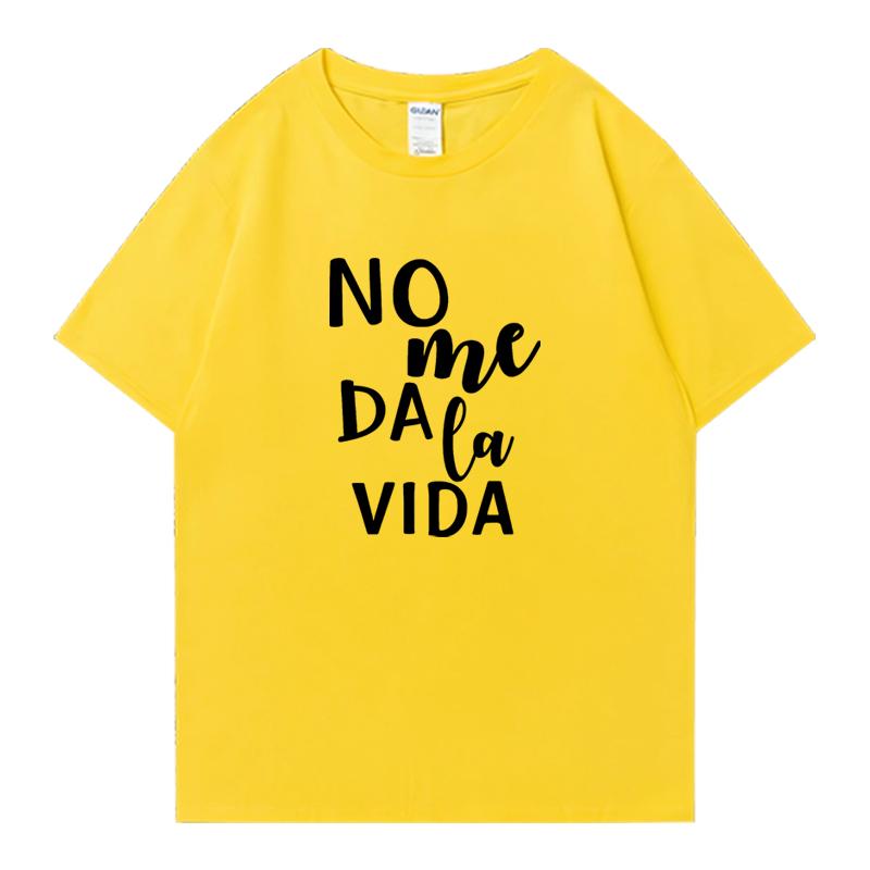 Fashion Letter It Doesn't Give Me Life Street Hip Hop Tee shirt 100% Cotton Men Women Printed Tops Unisex short sleeve t-shirts