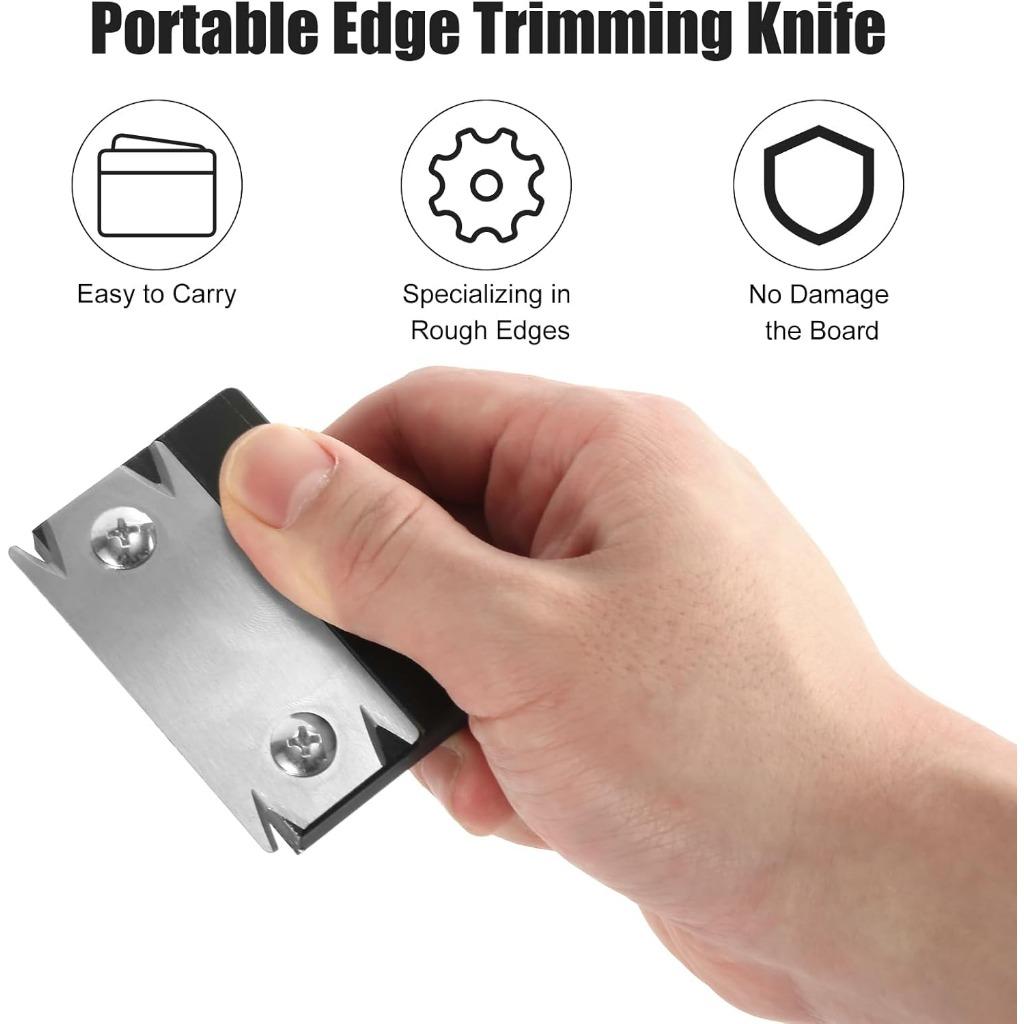 Trimmer de margine pentru prelucrarea lemnului, trimmer manual portabil, rindea antiderapantă pentru lemn, PVC, ABS, furnir, instrument de debavurare a marginilor