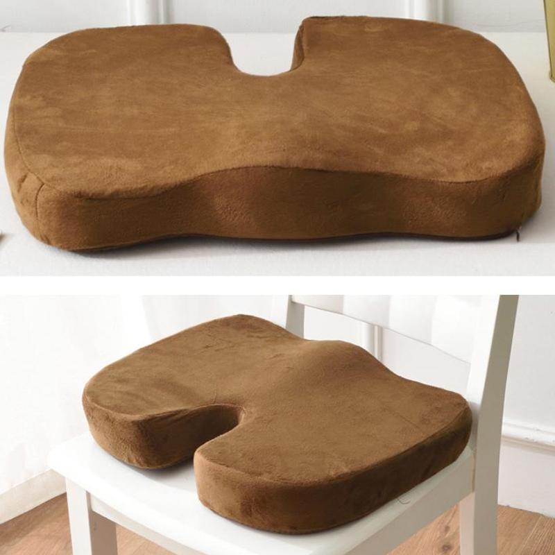 Hot Sale Travel Seat Cushion Memory Foam U-Shaped Pillow For Chair Cushion Pad Car Office Hip Support Massage Orthopedic Pillow