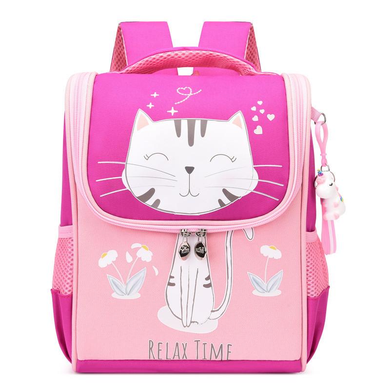 Durable Nylon Children's School Bag With Cute Cartoon Characters And Lightweight Features