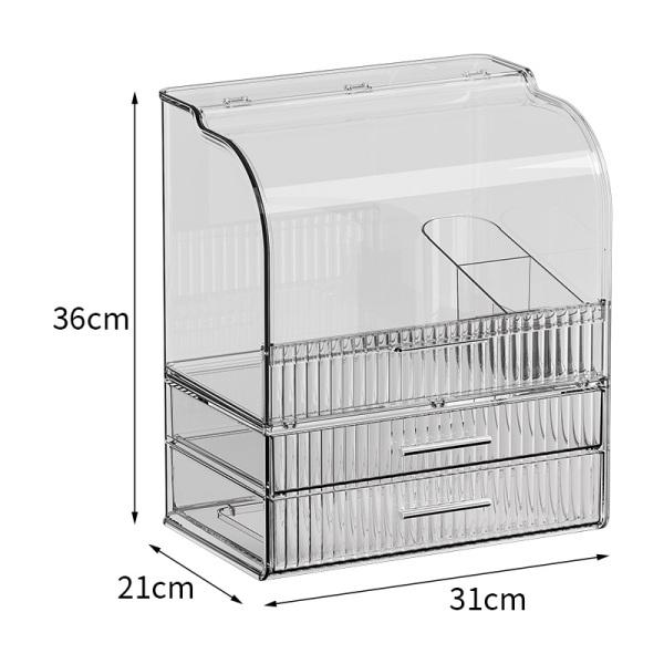 Boîte de rangement multicouche pour cosmétiques, boîte de rangement pour soins de la peau, armoire de rangement transparente en acrylique de grande capacité