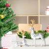 Christmas Figurines,2Pcs Resin Sitting Standing Deer Statues Couple Sculpture Deer Ornaments Modern Home Decor For Living Room, Bedroom, TV Cabinet