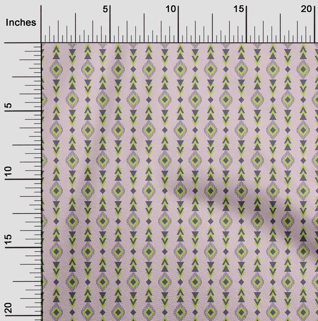 oneOone Cotton Flex Fabric Diamond & Triangle Geometric Print Sewing Fabric BTY 40 Inch