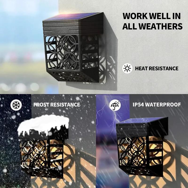 IP65 Waterproof Landscape Wall Washer Lights Garden Outdoor Decor Wall Solar Panel Power Home Courtyard Balcony Fence Lights