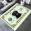 Dollar Husdjur Katter och Hundar Matta Kreativ Valutadesign Golvmatta för Vardagsrum Matta Entré Hall med Pengamönster Dekor
