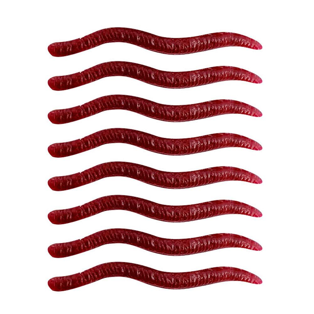 

50/100 Pcs Artificial Soft Bait Lifelike Fishing Bait Soft Worm Lures for Freshwater Saltwater Bass Trout