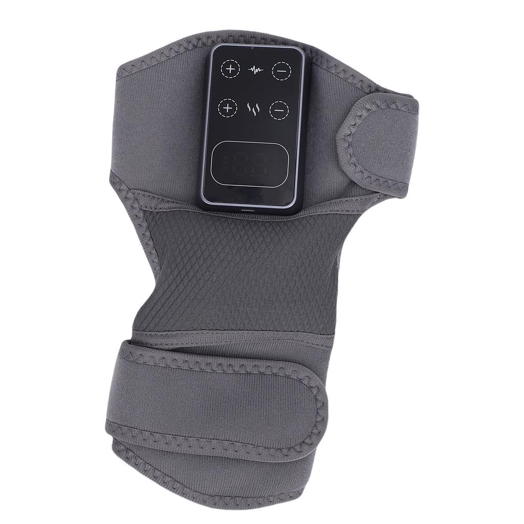 Cordless Knee Massager with Heat Re able Smart Heated Knee Wrap with 5 Temperature Settings 3 Vibration Modes for Elbow Gray