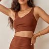 Women's Fashion Sexy Vest Bare Navel Slim Solid Color Skirt Suit