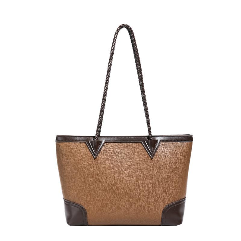 Autumn New Color Matching Large-capacity Tote Bag Niche Fashion Commuting Fashion Shoulder Armpit Bag