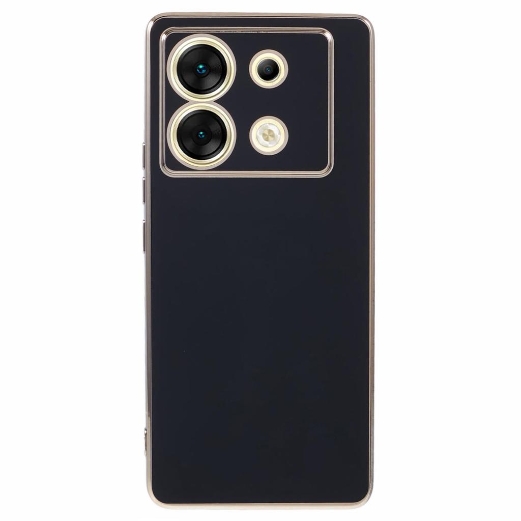 For Infinix Zero 30 5G Case Glossy TPU Phone Cover Electroplate Golden Edging