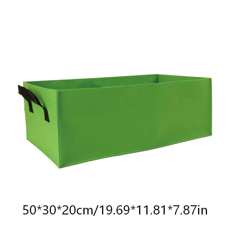 Rectangular Plant Grow Bag With Handles Non Woven Fabric Pot for Home Gardening
