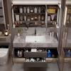 Yingtang Bathroom Vanity with Mirror Cabinet and Rock Slab Basin