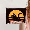 Retro Cat Cosmetic Bag Canvas Zipper Large-capacity Pencil Case Cosmetic Storage Hand Wash Bag
