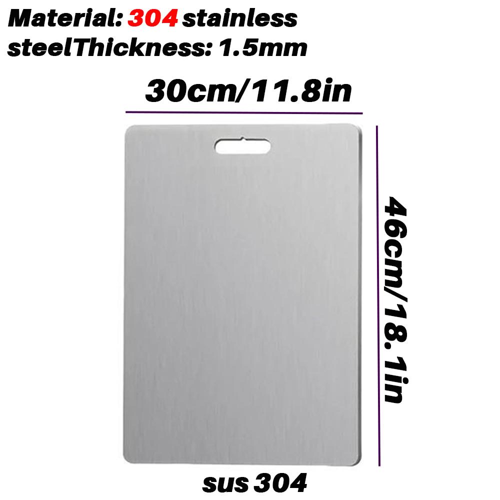 New Stainless Steel Cutting Board, Multiple Materials, for Kitchen, Home, Camping, Parties, and Barbecues, Usable On Both Sides