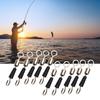50Pcs High Strength Rolling Balls Bearing Snap Fishing Barrels Swivels Lures Connector Clip for Saltwater & Freshwater