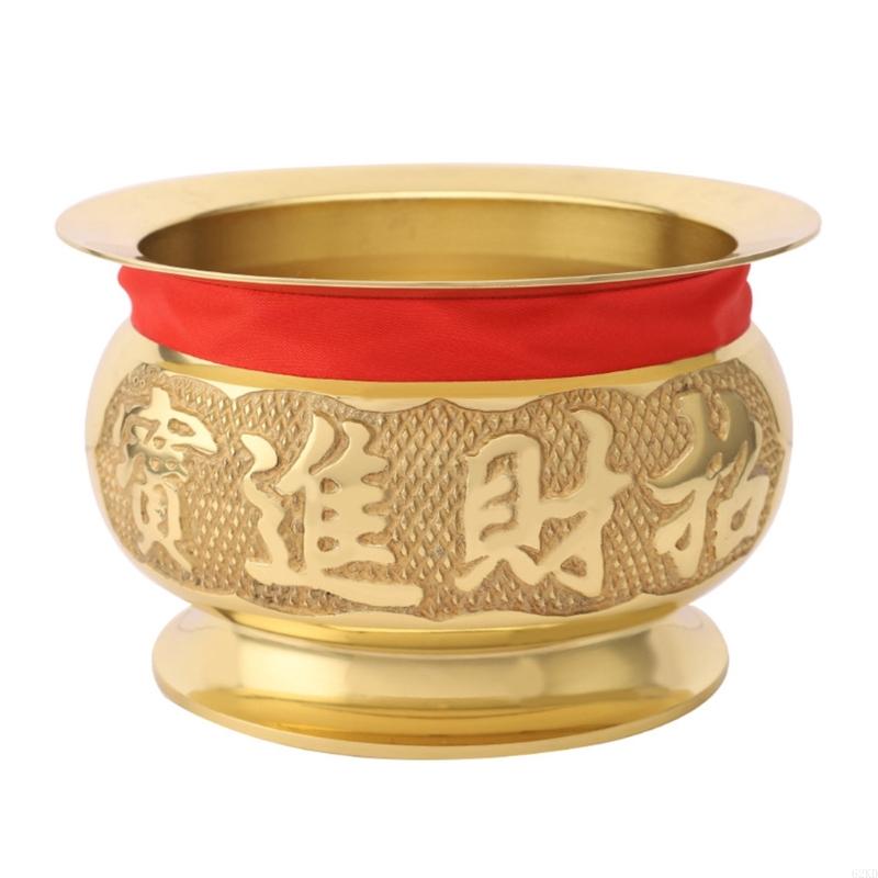 62KD Exquisite Messing Räuchergefäße Opferschale Traditionelle Chinesische Tempel Weihrauchgefäße Anbetung Metall Räucherstäbchenhalter