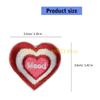 49MD 16pack Unique Heart Patches Luxurious Embroidery Patches Personality Appliques for Creative Projects