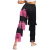 Women's Latin Dance Fringe Pants S-3XL: Elastic Waistband Contrast Color Tassel Trousers for Chacha Tango Rumba Dance Costume
