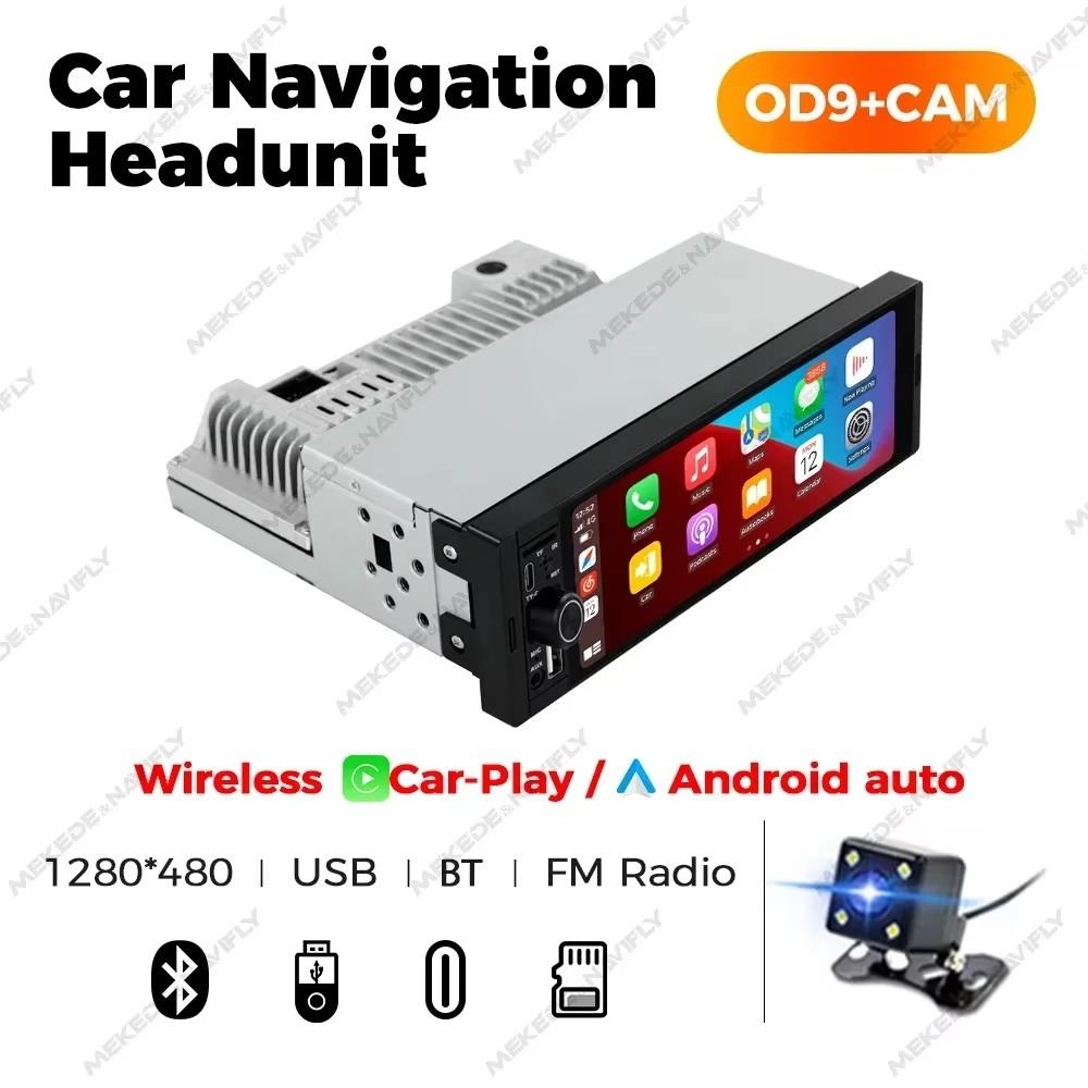 2G 32G Universal 1 Din Android 6.86 Inch HD Touch Screen Wireless CarPlay Auto Car Radio FM Stereo GPS Multimedia Video Player