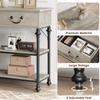 Narrow Entryway Console Table with Storage Behind Couch Table Industrial Home Furniture for Hallway Living Room Foyer Bedroom