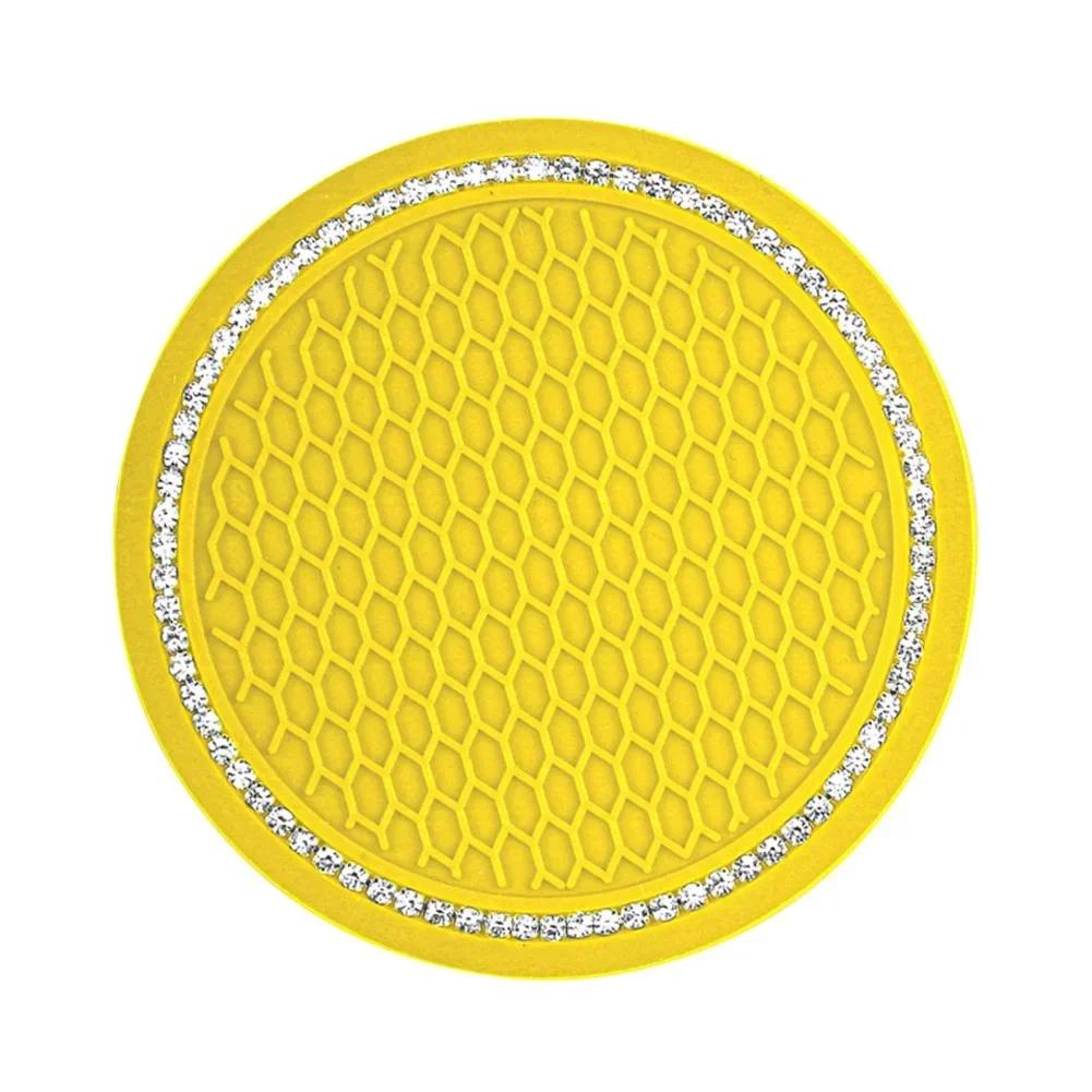 

Новый Автомобильный Нескользящий Подстаканник с Бриллиантовыми Стразами Блестящая Декорация Автомобильный Интерьер Подставка для Чашки Бутылки Противоскользящий Резиновый Коврик Автоаксессуары