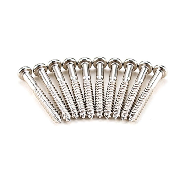 10 stycken elektriska gitarrbro monteringsskruvar, halsplatta monteringsskruvar