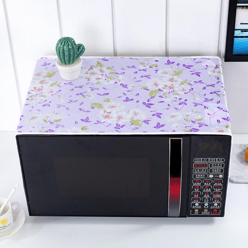 Microwave Dust Cover Cartoon Tree Leaf Printed Dustproof Microwave Dust Cover Cloth Pocket Water Proof Oven Cover Nordic Style
