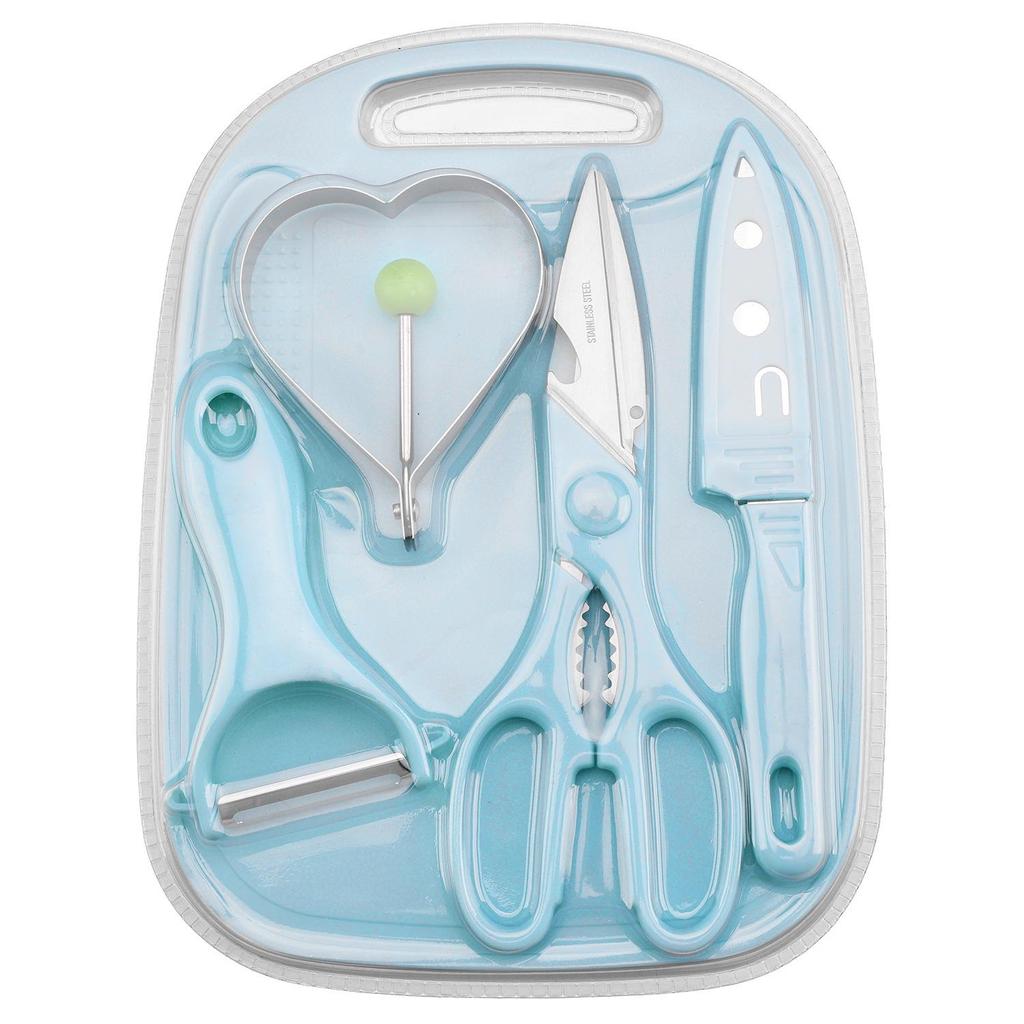 Baby Food Prep Set: Chef's Knife, Cutting Board, Multi-Functional Tools, 5-Piece Combo