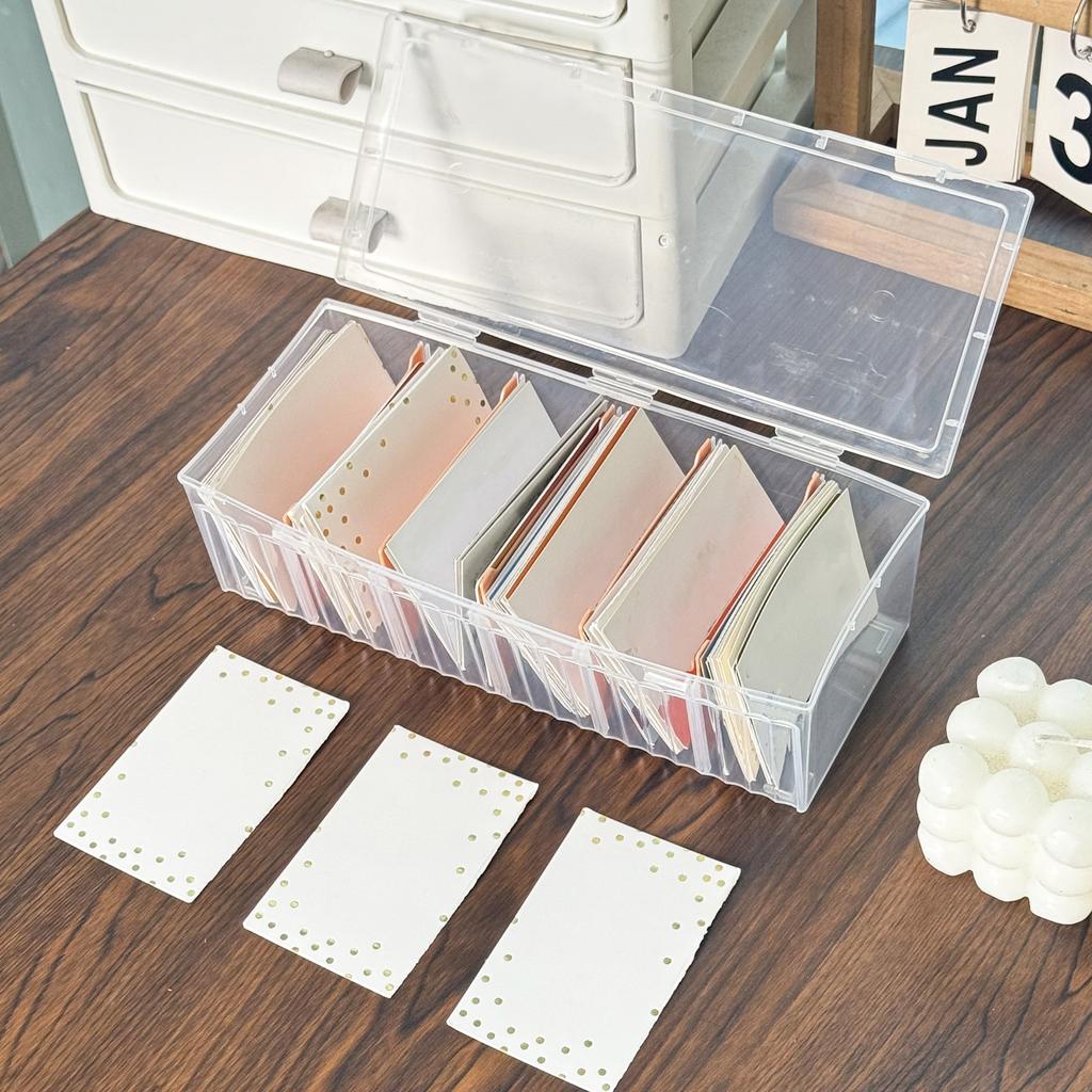 Game Card Flip Storage Box Plastic Playing Cards Case Transparent Clear Poker Boxes Adjustable Board Organizer Container