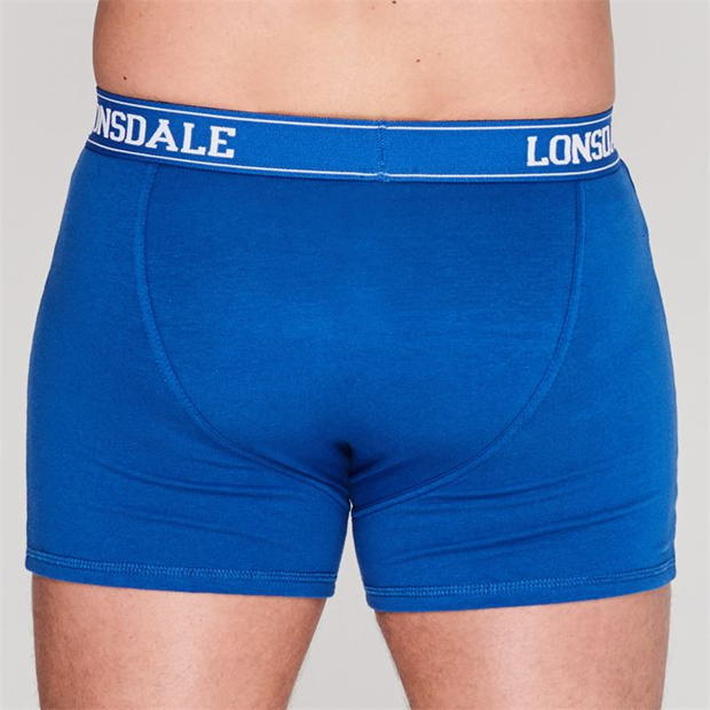 Lonsdale Boxer Shorts, 2 Pack, Blue, Size 4XL
