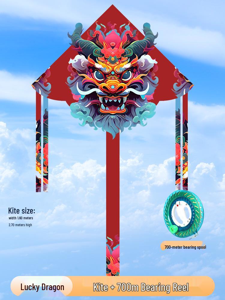 Lucky Dragon Kite: High-End, Easy-Fly Breeze for Kids & Adults with Line Wheel