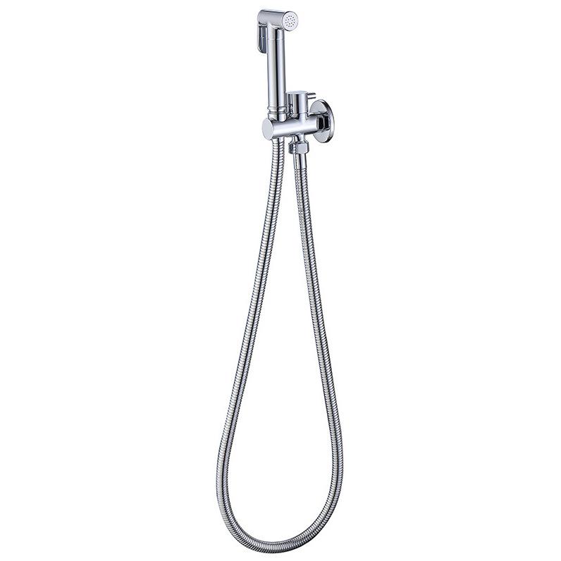 Zinklegierung Shattaf Bidet-Sprühgerät Set Hochdruck Handheld Wandmontiert Vertikaler Sprüh Toilettensprühgerät Badezimmerreinigung