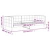 Vidaxl Sofa with Sleeping Function, Dark Grey, 90X200 Cm, Velvet