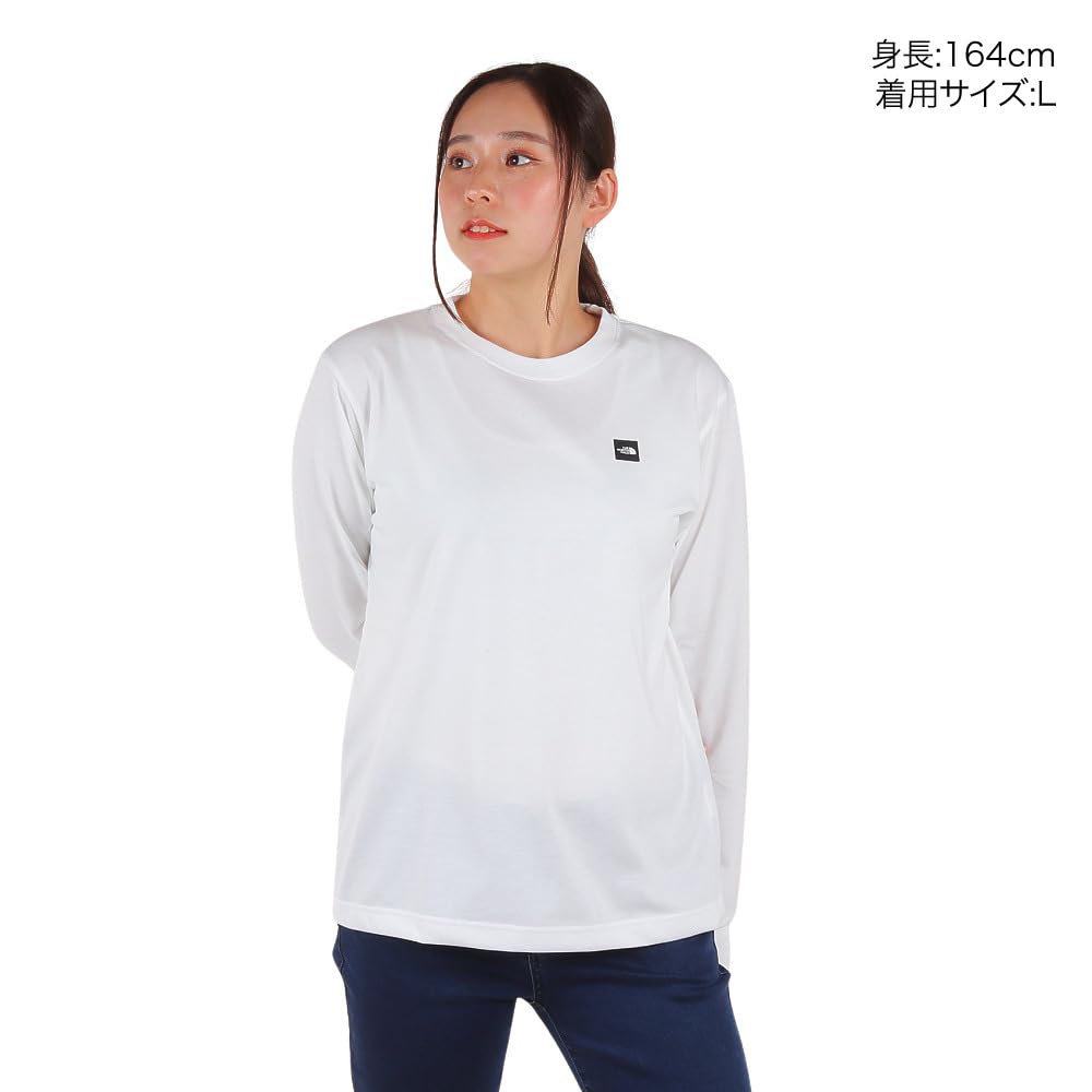 Tricou cu mânecă lungă The Face cu logo mic North, alb, L