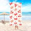 Pink Beach Towel Cute Bow Rectangular Children'S Bath Towel Quick-Drying Sports Towel Shawl